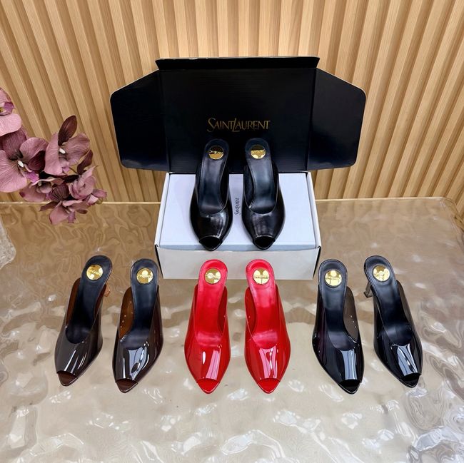 Saint Laurent BABYLONE mules in smooth leather 64127-1