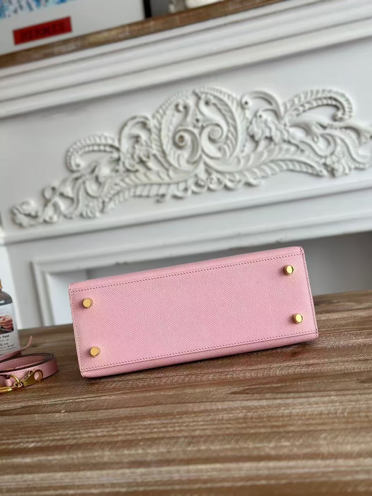 Hermes Kelly Espom Leather KL28 Light Pink
