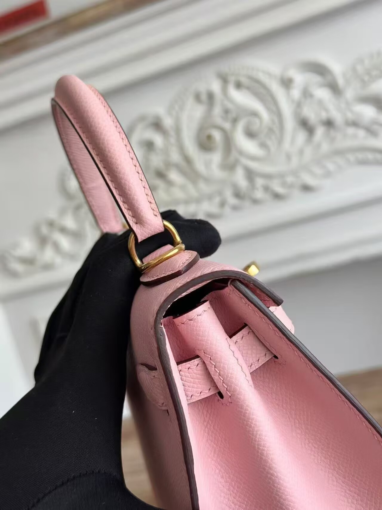 Hermes Kelly Espom Leather KL28 Light Pink