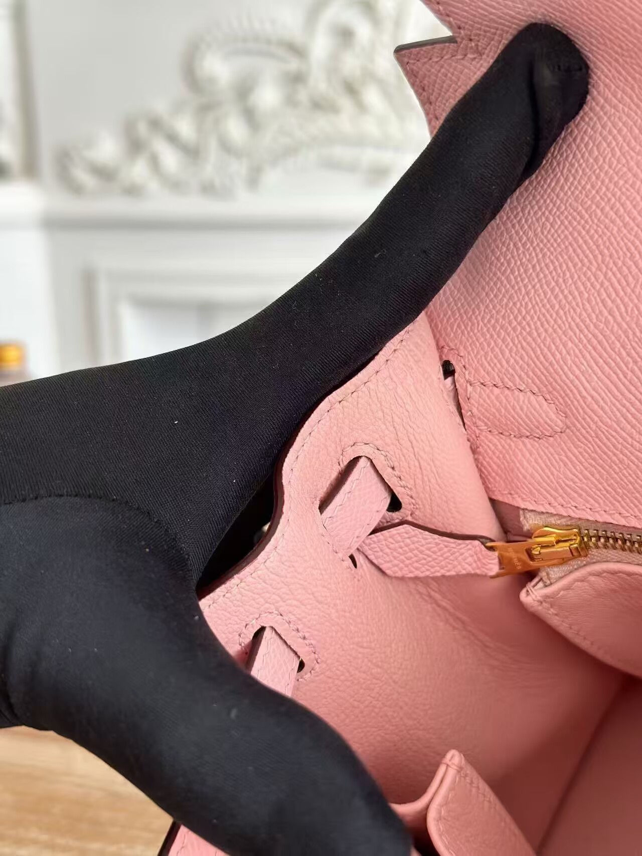 Hermes Kelly Espom Leather KL28 Light Pink