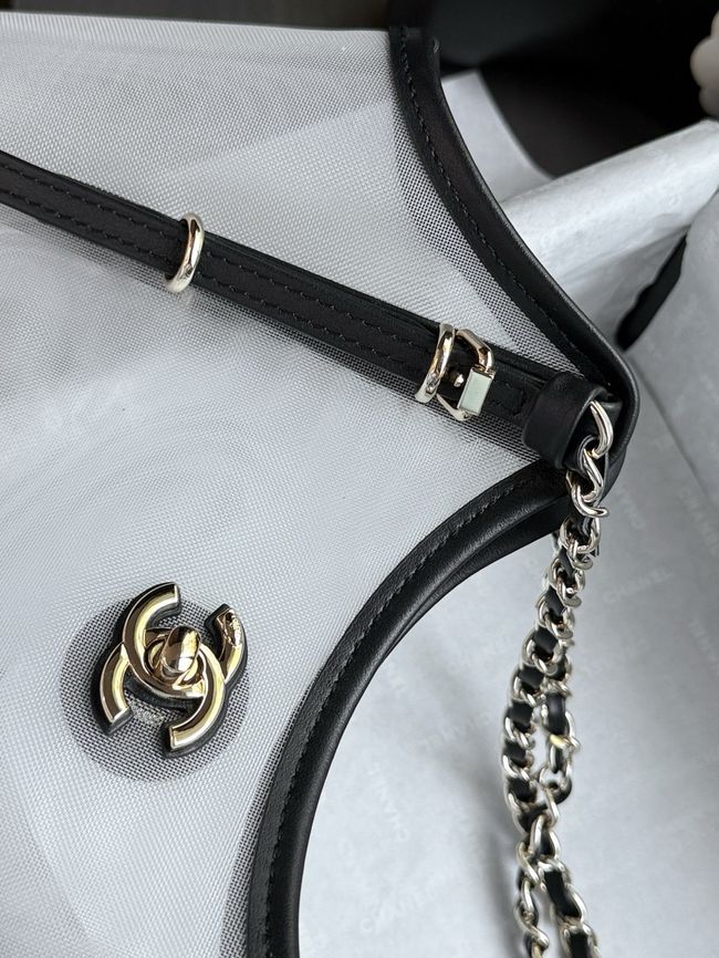 CHANEL Small Shopping Bag AS6015 Transparent & Black
