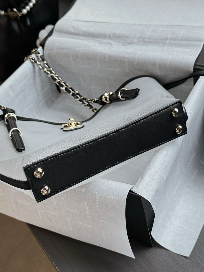 CHANEL Small Shopping Bag AS6015 Transparent & Black