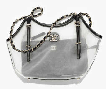 CHANEL Small Shopping Bag AS6015 Transparent & Black