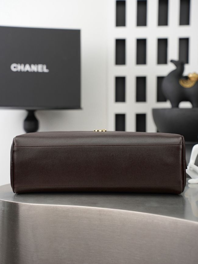 Chanel Large Bowling Bag AS6211 dark brown