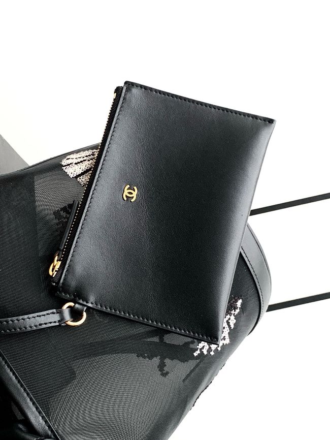 Chanel Large Bucket Bag AS6189 Transparent & black