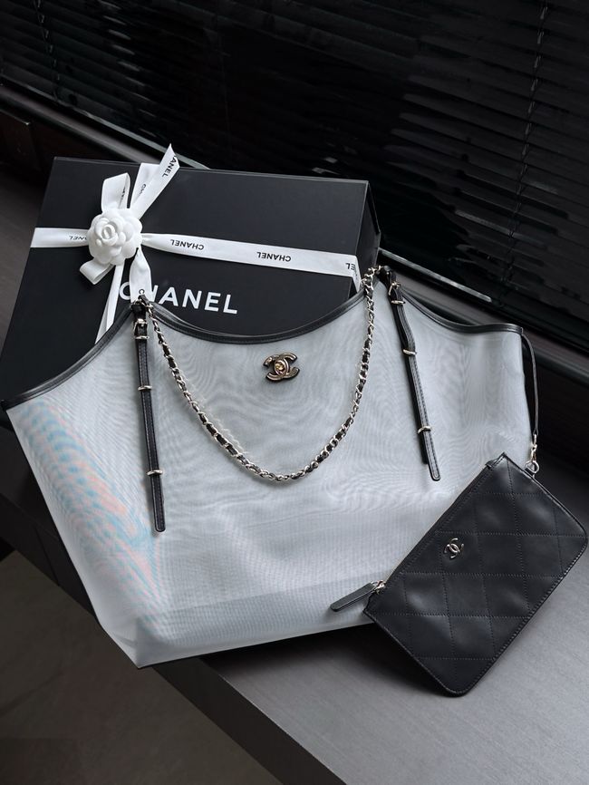 Chanel Large Shopping Bag AS5463 Transparent & Black