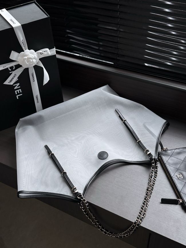 Chanel Large Shopping Bag AS5463 Transparent & Black