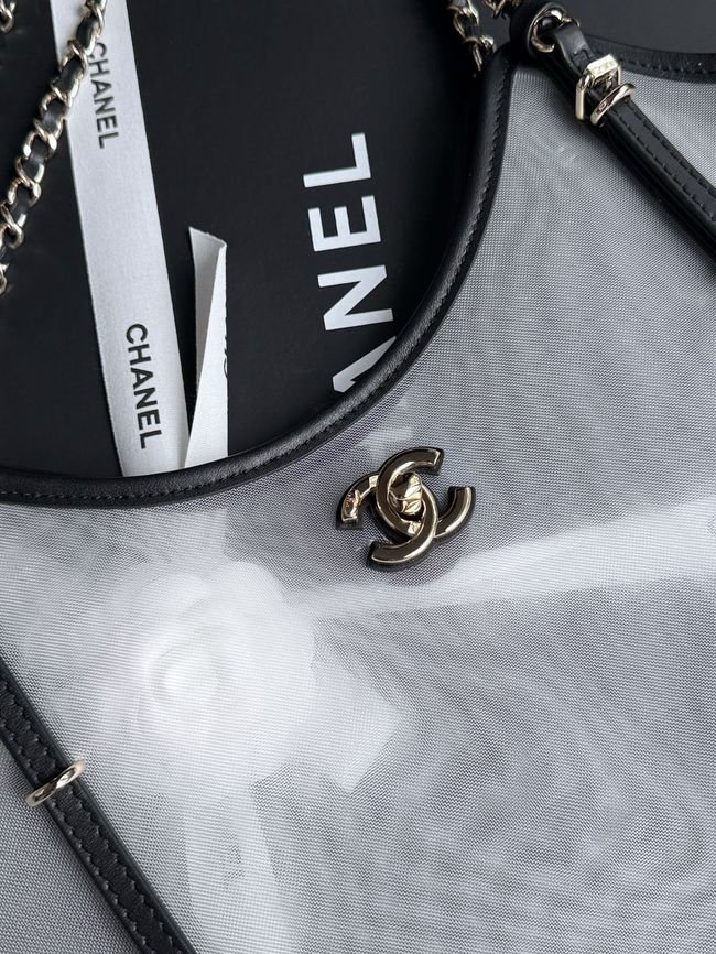 Chanel Medium Shopping Bag AS5466 Transparent & Black Chanel Medium Shopping Bag AS5466 Transparent & Black