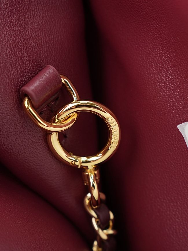 Chanel Small Shopping Bag AS6452 Dark Burgundy Chanel Small Shopping Bag AS6452 Dark Burgundy
