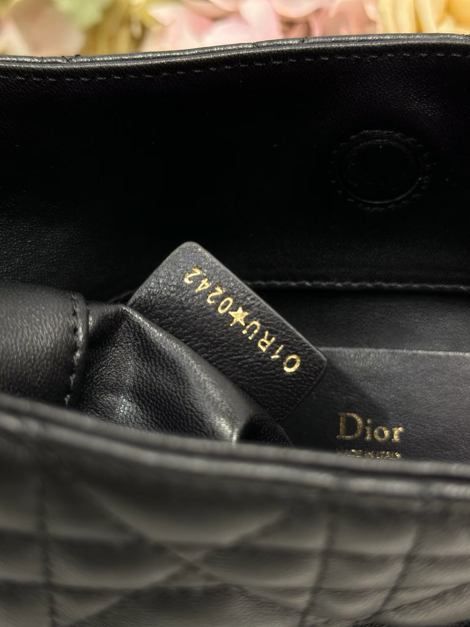 DIOR Original Leather Tote Handbag 1538 Black DIOR Original Leather Tote Handbag 1538 Black