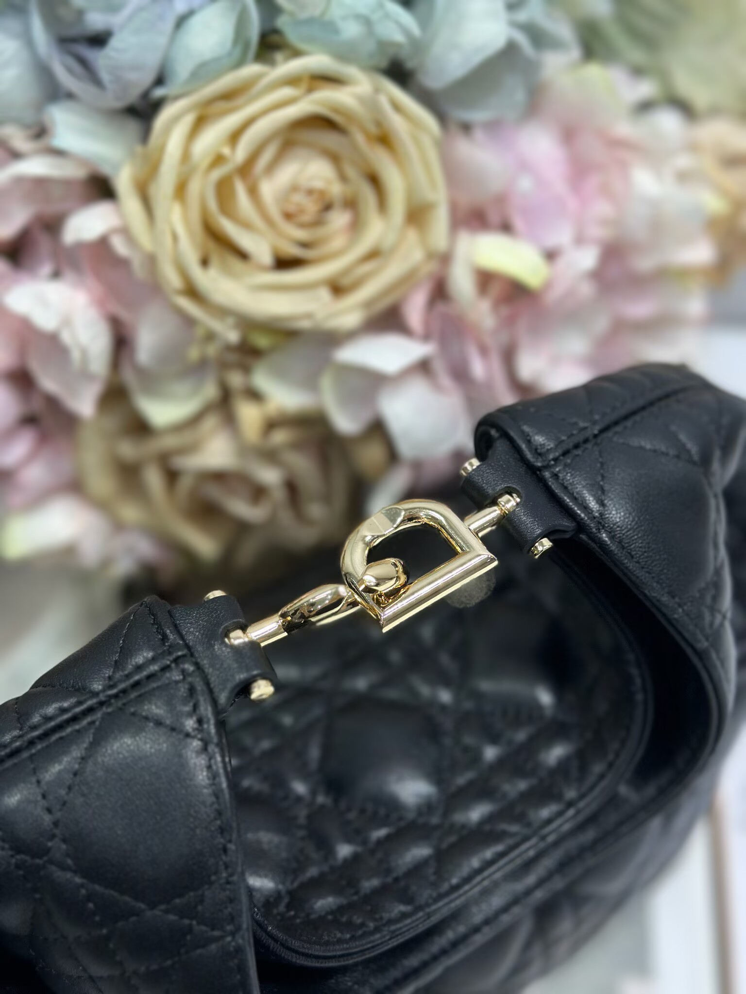 DIOR Original Leather Tote Handbag 1538 Black DIOR Original Leather Tote Handbag 1538 Black