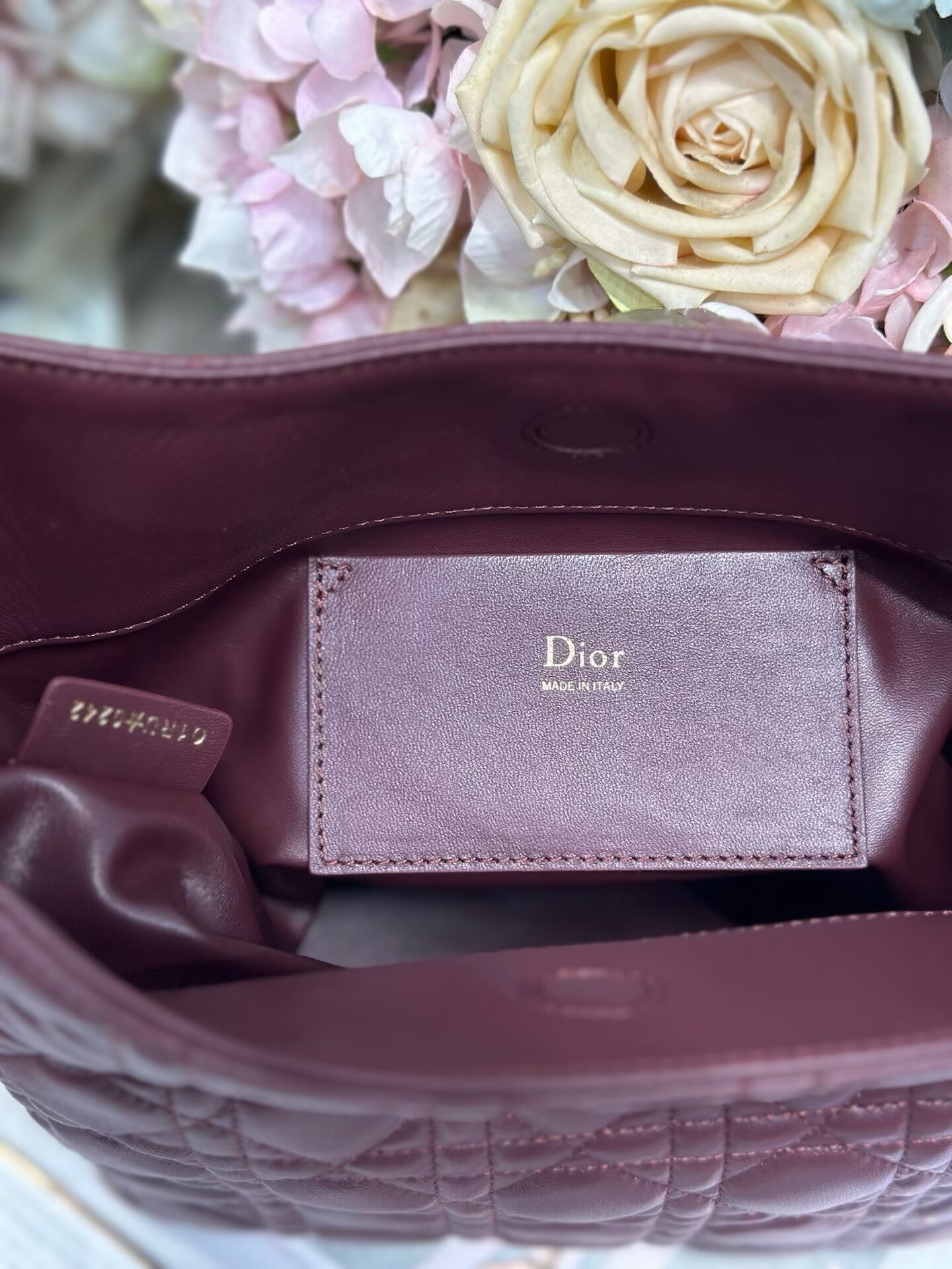 DIOR Original Leather Tote Handbag 1538 Burgundy DIOR Original Leather Tote Handbag 1538 Burgundy