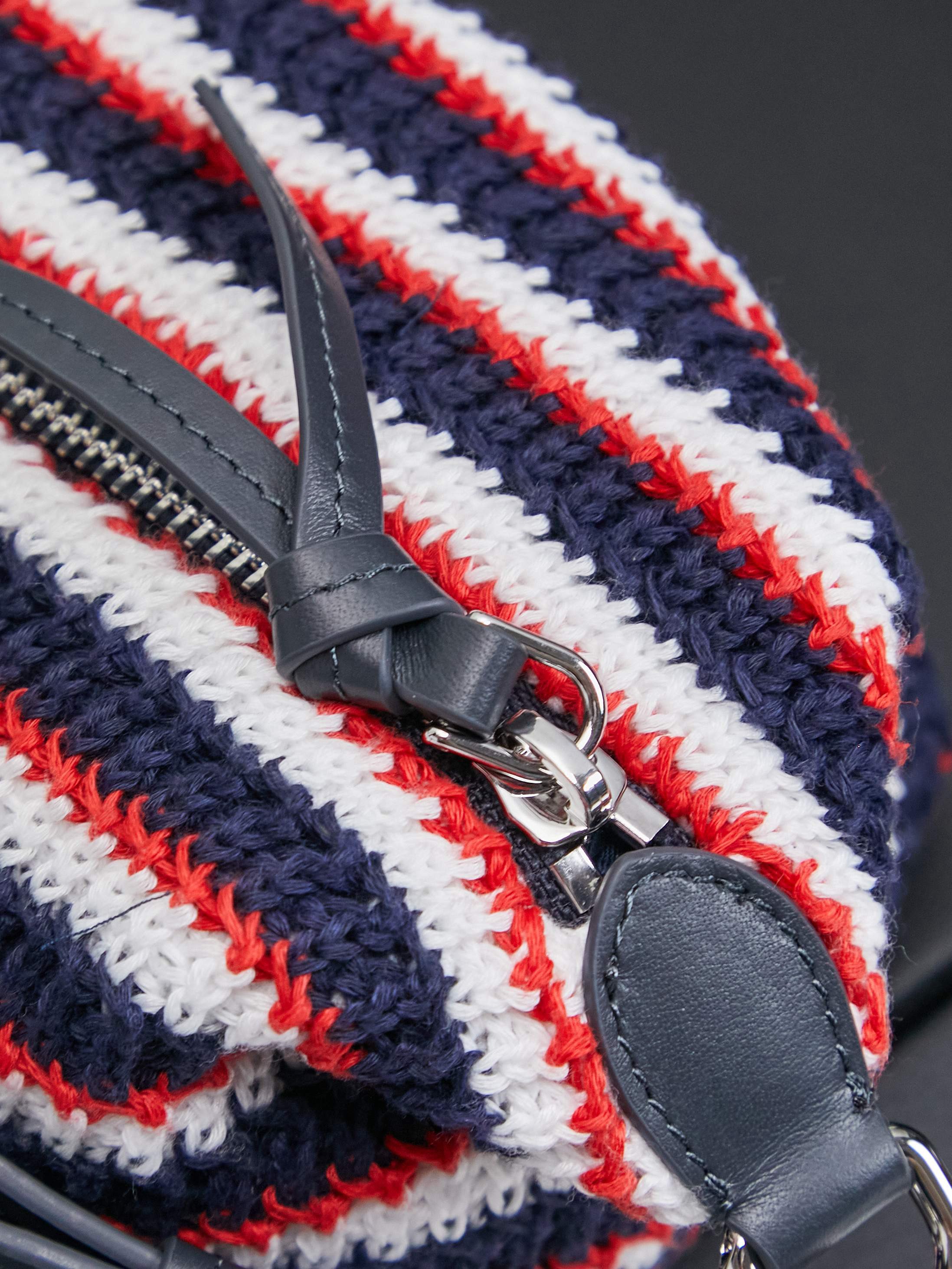 Miumiu Rainbow Weaving Top handle bag 5NE841 Red&Navy&White Fabric Miumiu Rainbow Weaving Top handle bag 5NE841 Red&Navy&White Fabric
