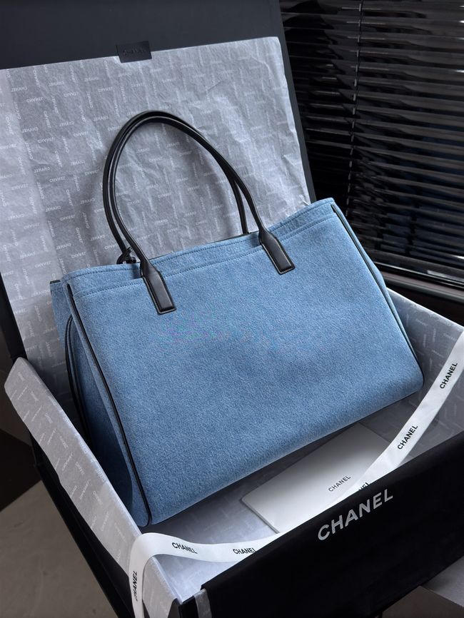 Chanel Large Shopping Bag AS6289 Black & denim blue Chanel Large Shopping Bag AS6289 Black & denim blue