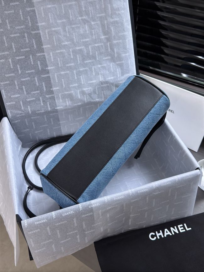 Chanel Small Shopping Bag AS6288 Black & denim blue Chanel Small Shopping Bag AS6288 Black & denim blue