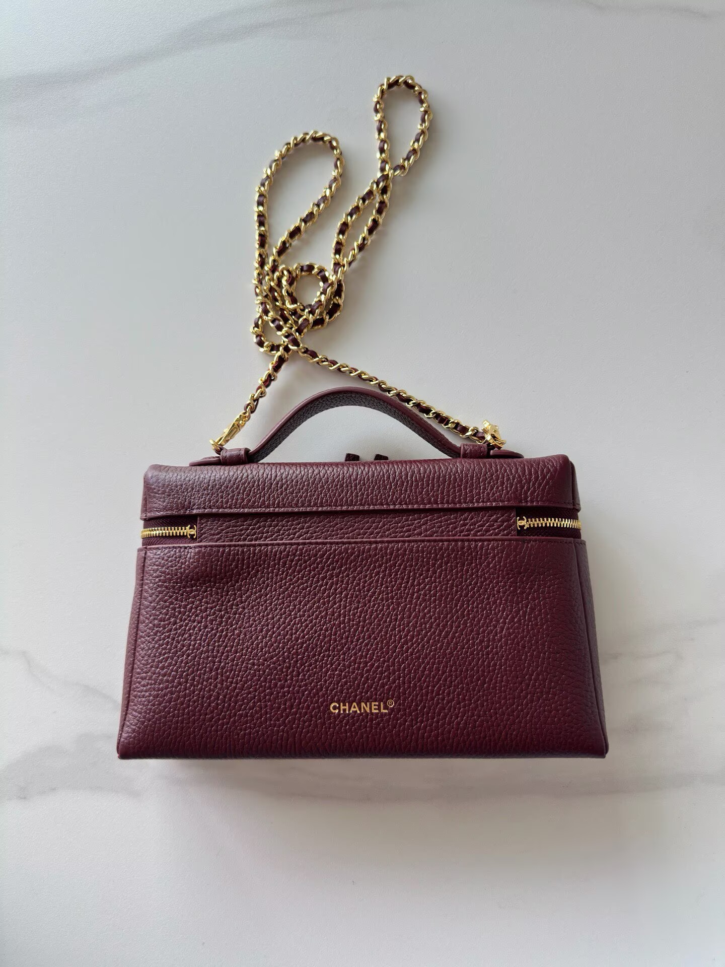 Chanel Large Vanity With Chain AP5347 Burgundy