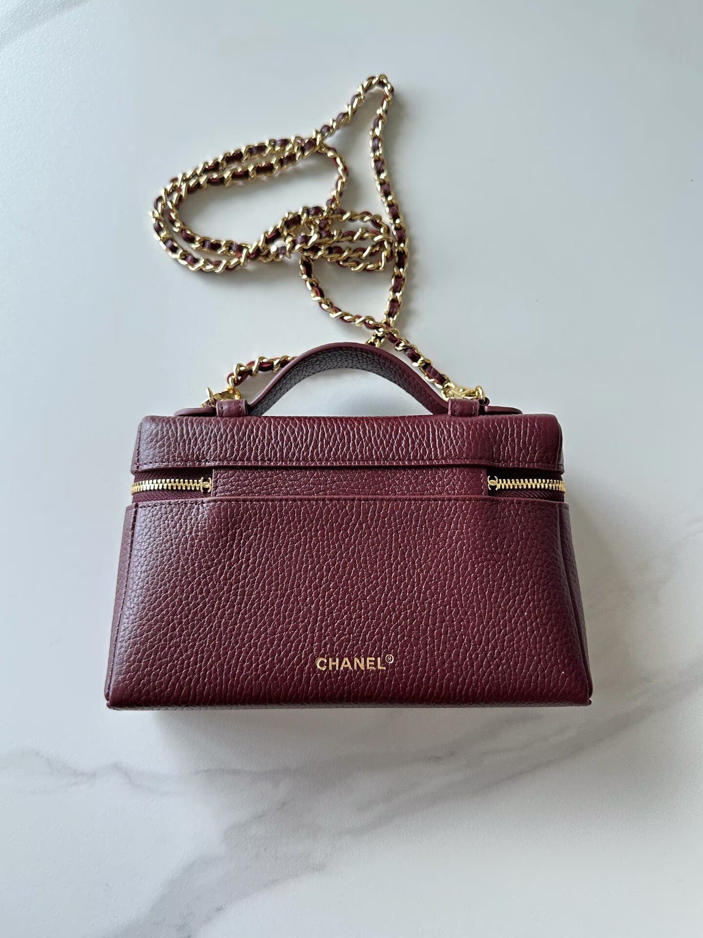 Chanel Vanity With Chain AP5346 Burgundy
