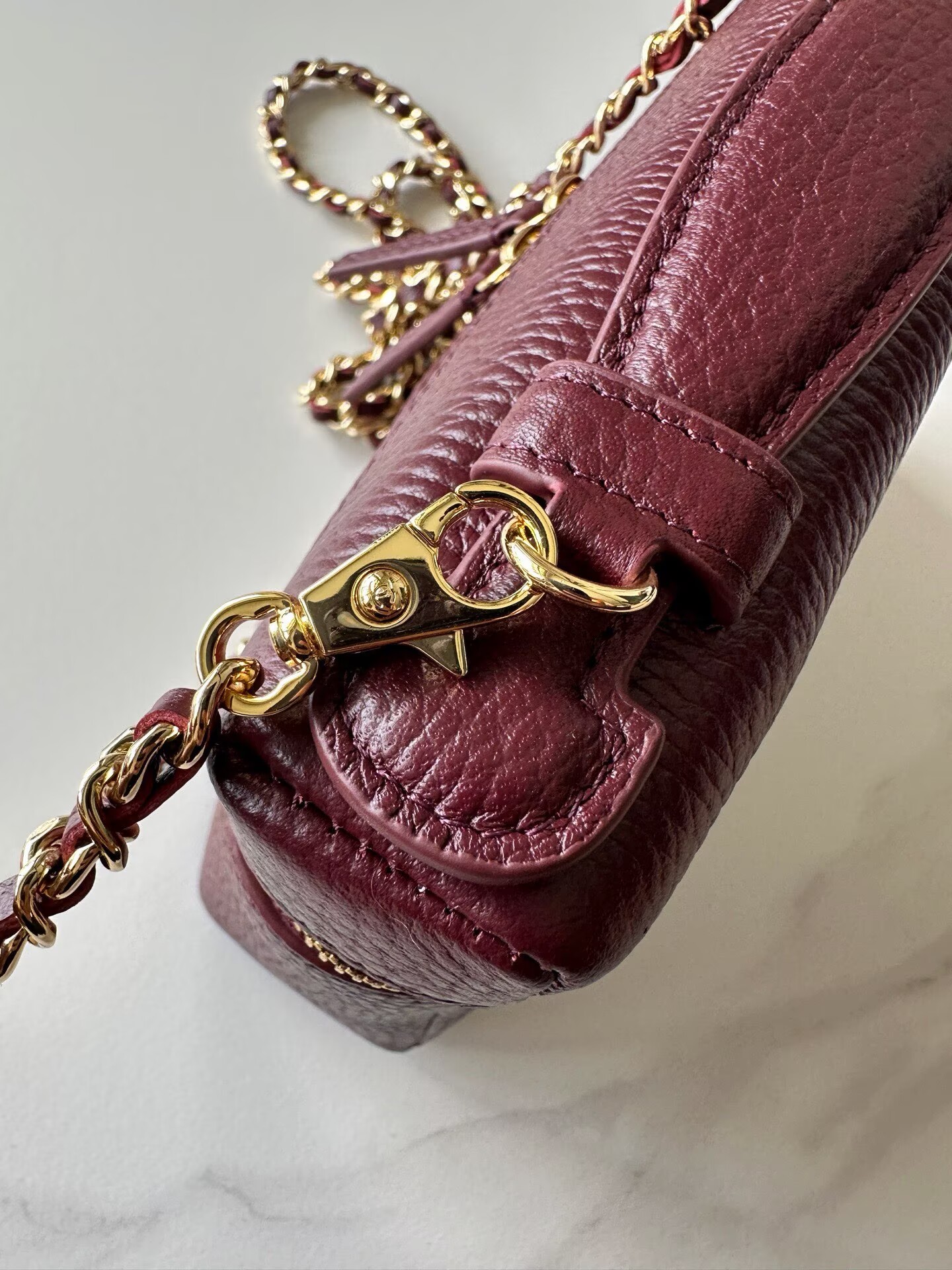Chanel Vanity With Chain AP5346 Burgundy