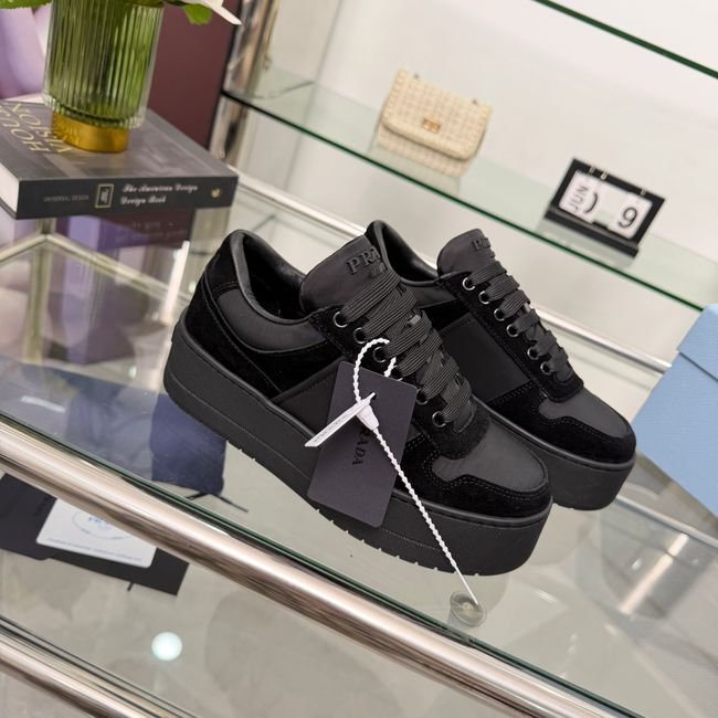 Prada Downtown Bold Re-Nylon and suede sneakers 1E792M-1