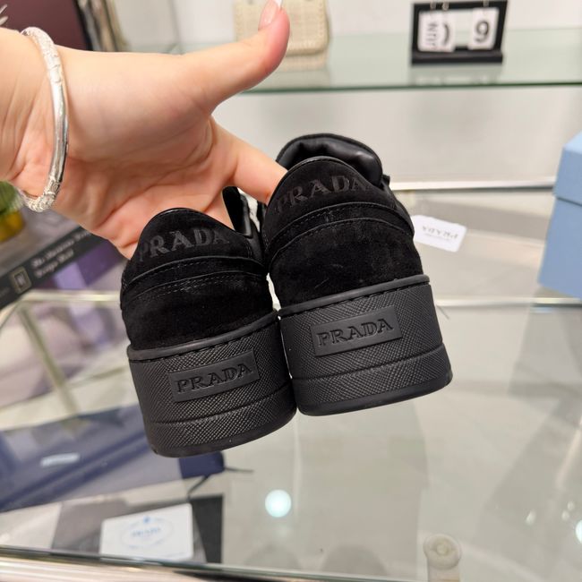 Prada Downtown Bold Re-Nylon and suede sneakers 1E792M-1