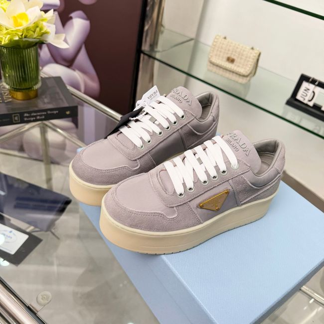 Prada Downtown Bold Re-Nylon and suede sneakers 1E792M-2