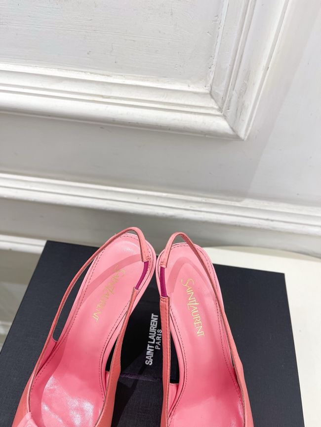 Saint Laurent LOUIS slingback pumps in patent leather and satin CN1000-2