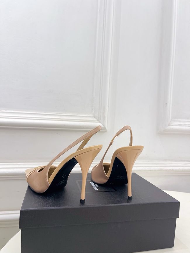 Saint Laurent LOUIS slingback pumps in patent leather and satin CN1000-4