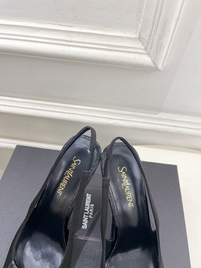Saint Laurent LOUIS slingback pumps in patent leather and satin CN1000-5