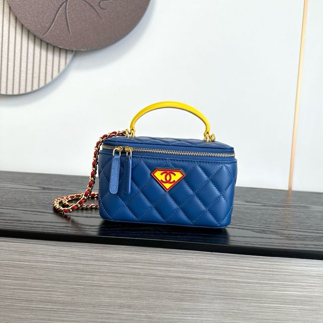 Chanel Long Vanity with Chain AP2199 Blue& Yellow & Red Chanel Long Vanity with Chain AP2199 Blue& Yellow & Red