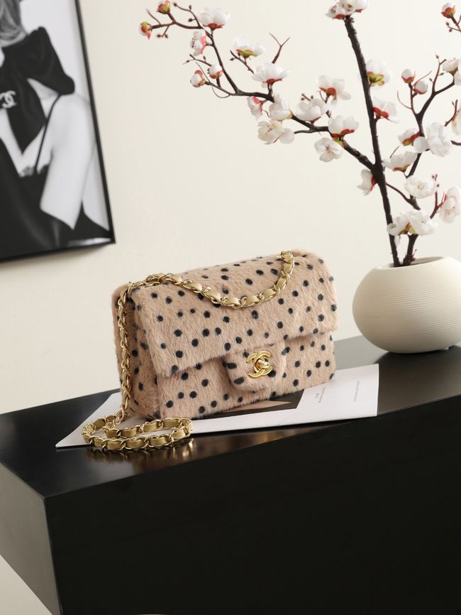 Chanel MINI FLAP BAG AS1116 Light Beige & Black