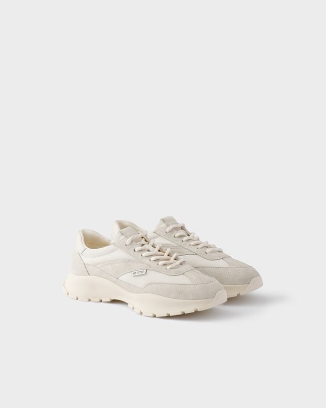 Prada Mesh fabric and suede sneakers 1E503O-1