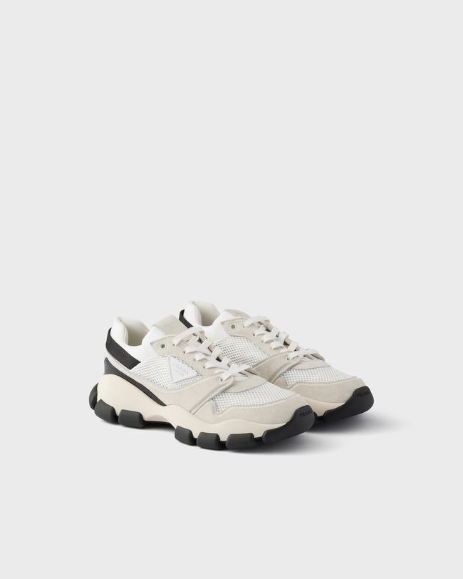 Prada Mesh fabric and suede sneakers 1E506O-1