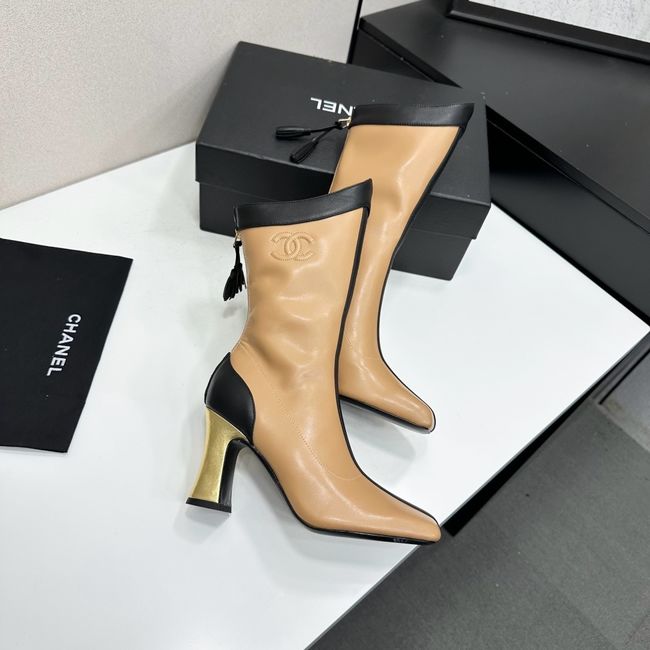 Chanel Mid-Calf Boots Calfskin 64176-5