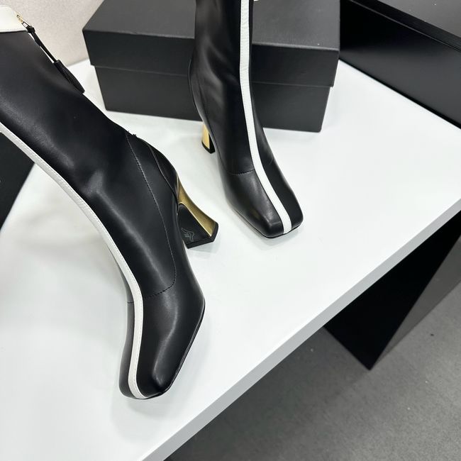 Chanel Mid-Calf Boots Calfskin 64176-7