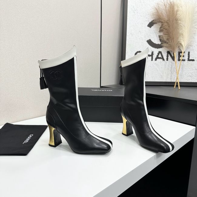 Chanel Mid-Calf Boots Calfskin 64176-7