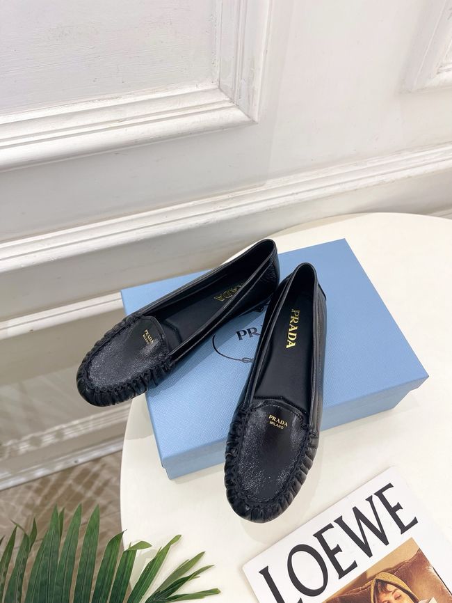 Prada Shuffle antiqued leather loafers 64173-1