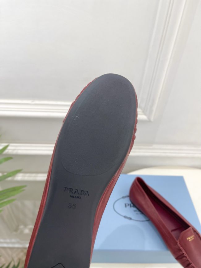 Prada Shuffle antiqued leather loafers 64173-3