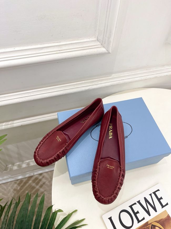 Prada Shuffle antiqued leather loafers 64173-3