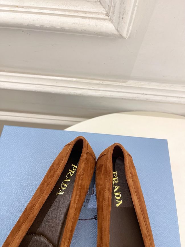 Prada Shuffle antiqued leather loafers 64173-6