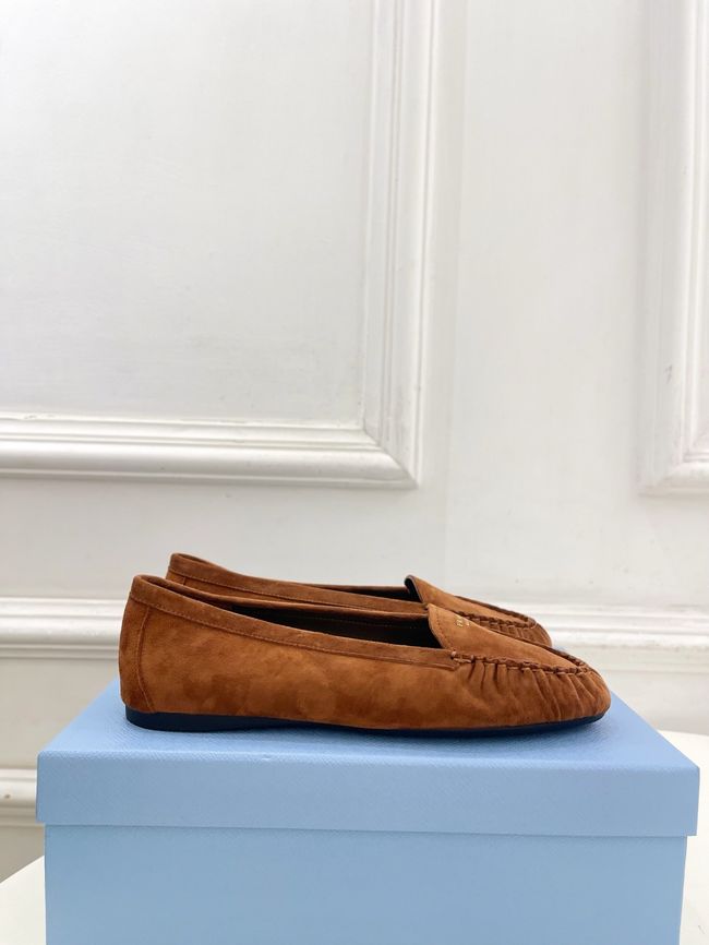 Prada Shuffle antiqued leather loafers 64173-6