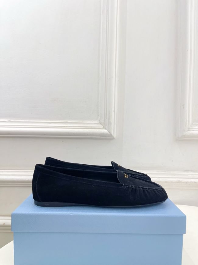 Prada Shuffle antiqued leather loafers 64173-7