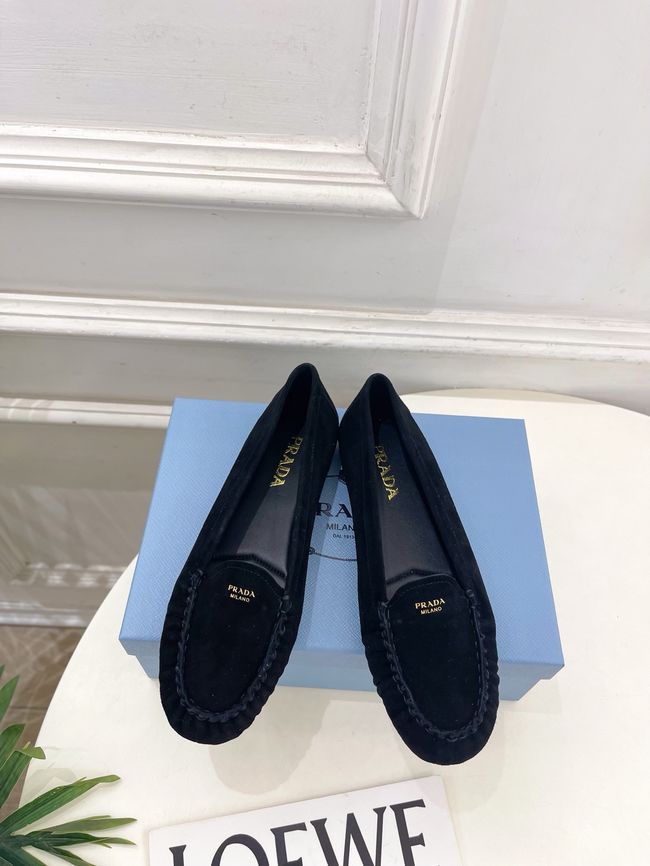 Prada Shuffle antiqued leather loafers 64173-7