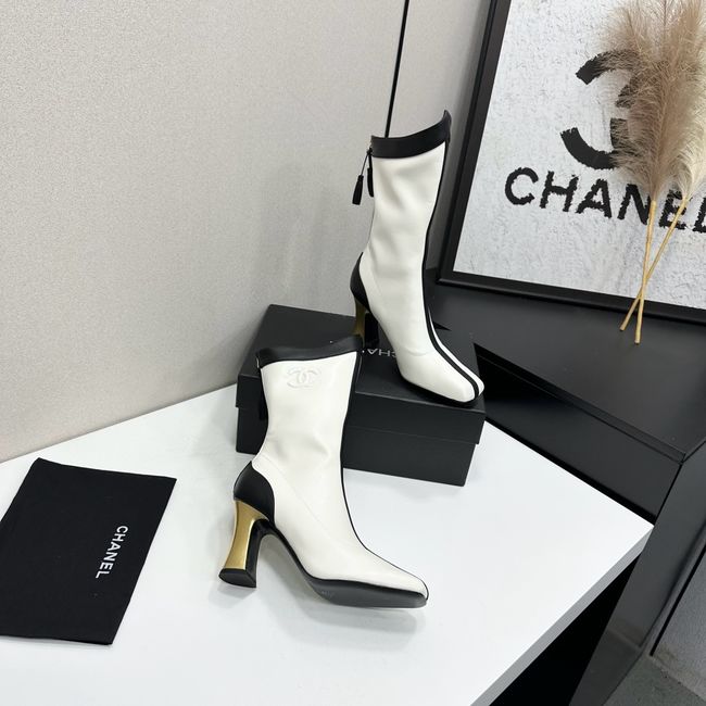 Chanel Mid-Calf Boots Calfskin 64176-8