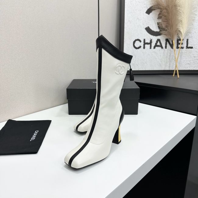 Chanel Mid-Calf Boots Calfskin 64176-8