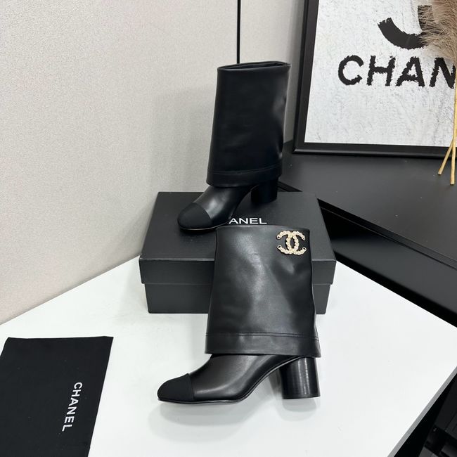 Chanel Mid-Calf Boots Calfskin 64183-1