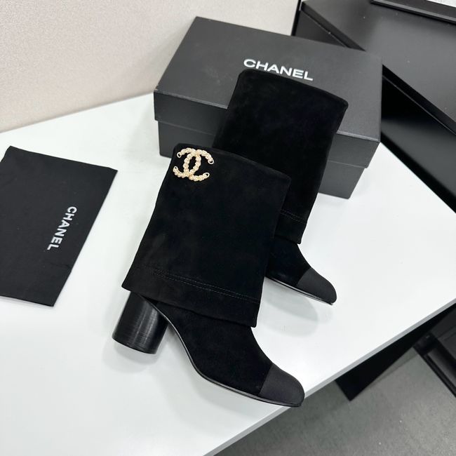 Chanel Mid-Calf Boots Calfskin 64183-2