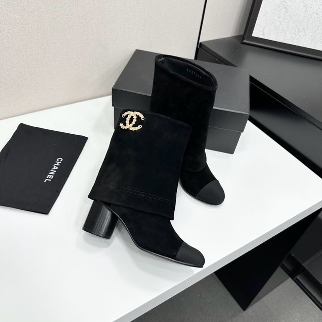 Chanel Mid-Calf Boots Calfskin 64183-2