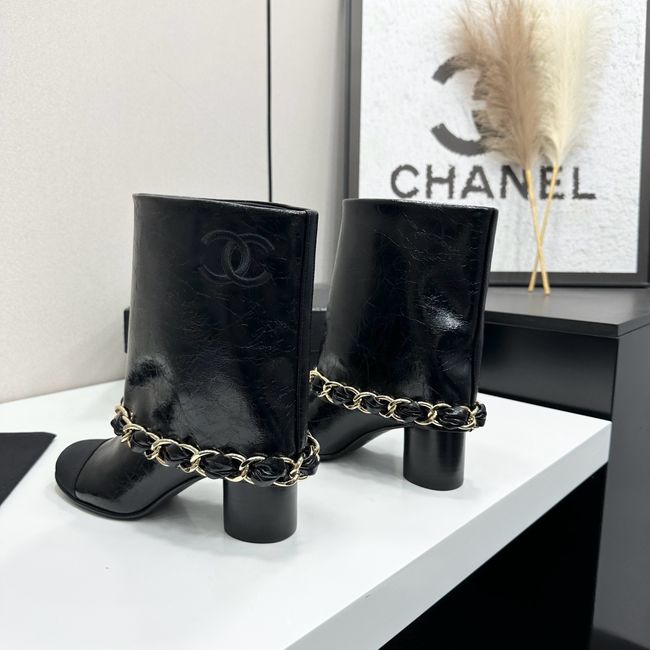 Chanel Mid-Calf Boots Calfskin 64184-1