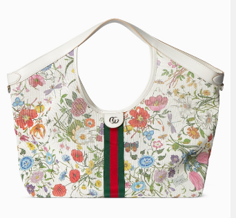 Gucci Giglio Flora large tote bag 853971 white and multicolor
