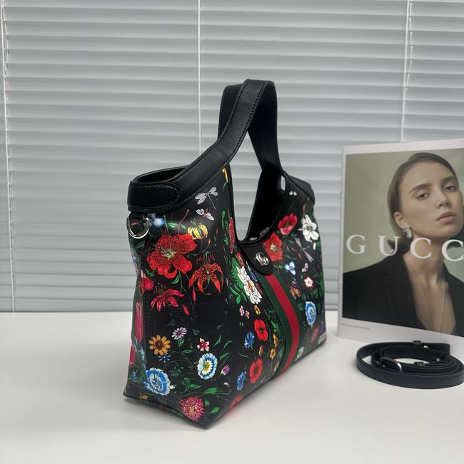 Gucci Giglio small tote bag 860845 black multicolor Gucci Giglio small tote bag 860845 black multicolor